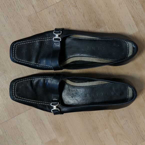 Celine black leather loafer 38 1/2 - Picture 1 of 13